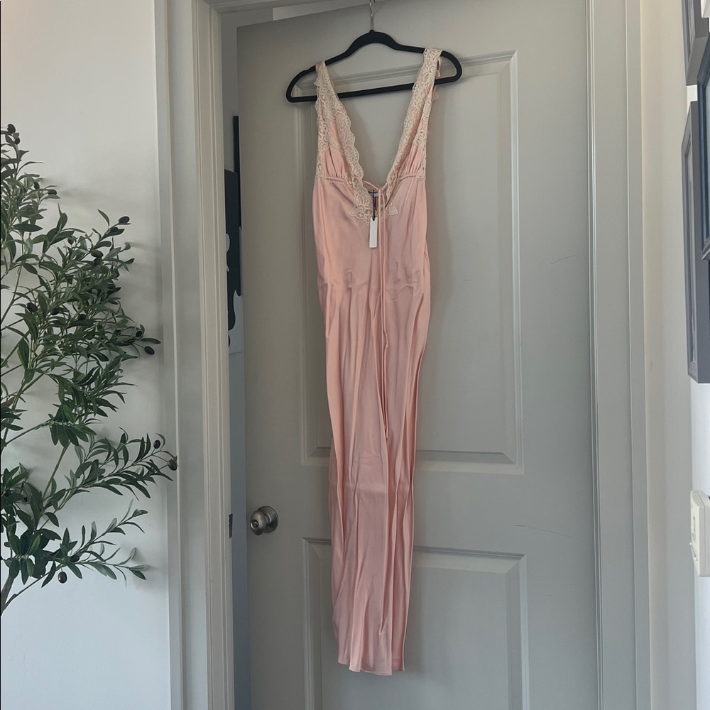 Rumored Pink Chemise with Cream Lace